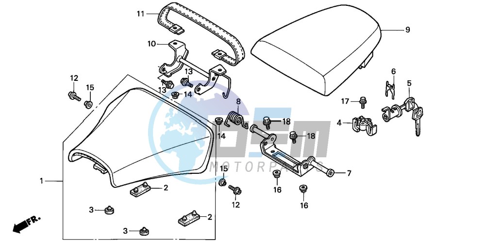 SEAT (CBR900RRY,1/RE1)