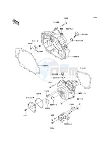 KLX 140 B (KLX140L MONSTER ENERGY) (B8F-B9FA) B9F drawing ENGINE COVER-- S- -