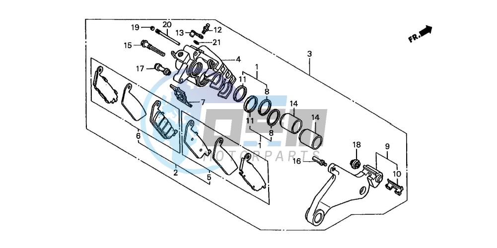 REAR BRAKE CALIPER