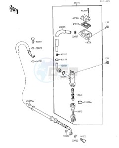 KSF 250 A [MOJAVE 250] (A1-A2) [MOJAVE 250] drawing REAR MASTER CYLINDER