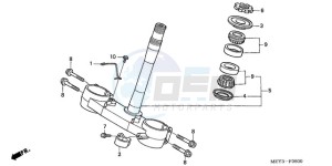 CRF450X9 Europe Direct - (ED) drawing STEERING STEM