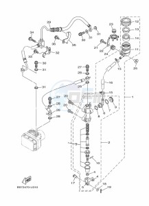 FZN250-A (B8H6) drawing REAR MASTER CYLINDER