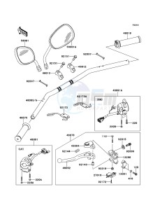 W800 EJ800ABF GB XX (EU ME A(FRICA) drawing Handlebar