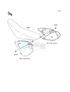 KX250 KX250R7F EU drawing Seat