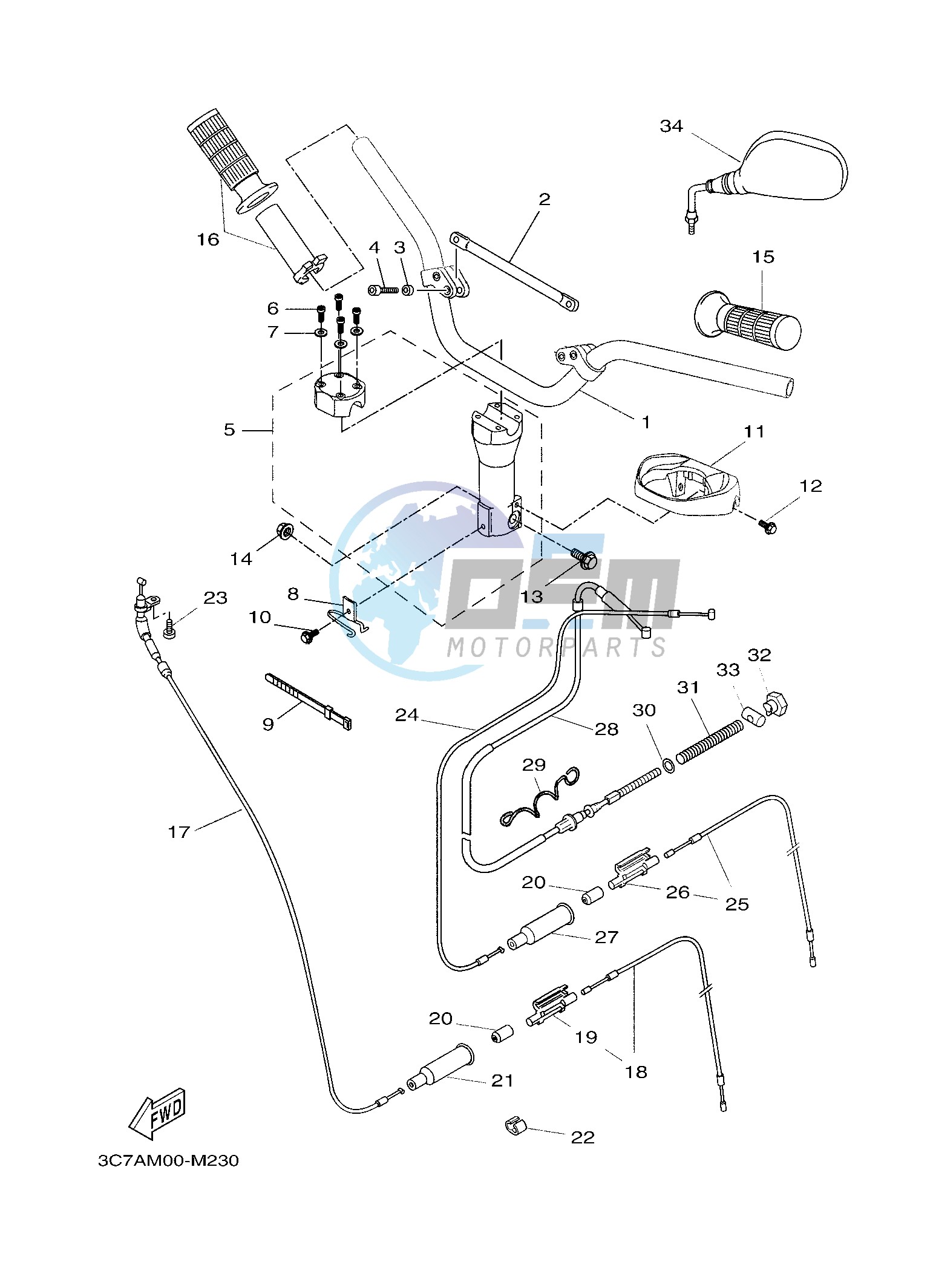 STEERING HANDLE & CABLE