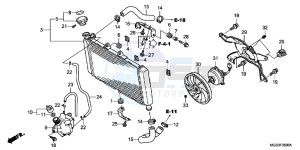 NC700XC drawing RADIATOR