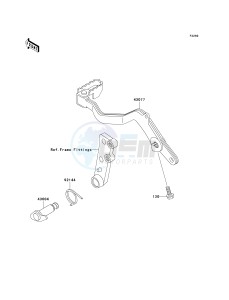 KL 650 A [KLR 650] (A6F-A7F) A7F drawing BRAKE PEDAL