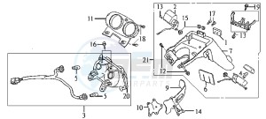 JET EURO X 50 25 KMH E2 drawing TAIL LIGHT - INDICATORS - REAR MUDGUARD