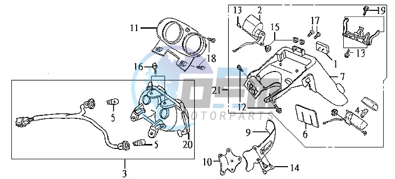 TAIL LIGHT - INDICATORS - REAR MUDGUARD