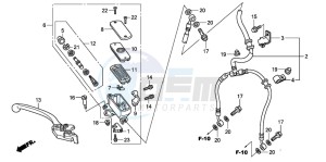 CB600FA CB600FA drawing FR. BRAKE MASTER CYLINDER (CB600F)