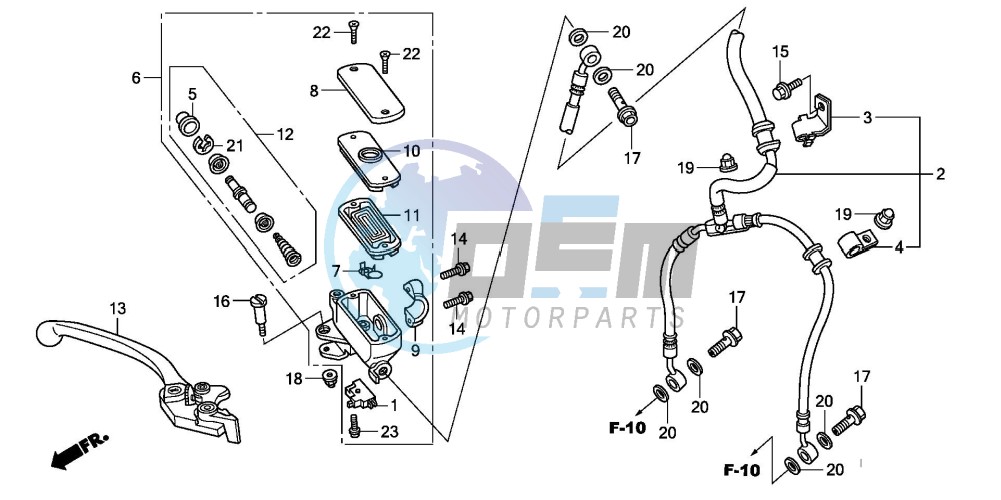 FR. BRAKE MASTER CYLINDER (CB600F)