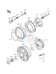 ZX 600 G [NINJA ZX-6R] (G1-G2) [NINJA ZX-6R] drawing CLUTCH