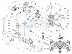 MP3 300 YOURBAN LT RL-SPORT NOABS E4 (EMEA) drawing Fork/steering tube - Steering bearing unit