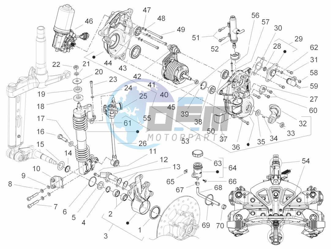 Fork/steering tube - Steering bearing unit