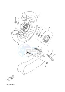 YN50FT YN50FT (2AC6) drawing REAR WHEEL