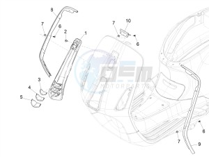 SPRINT 50 4T-3V E2 NOABS (NAFTA) drawing Front shield