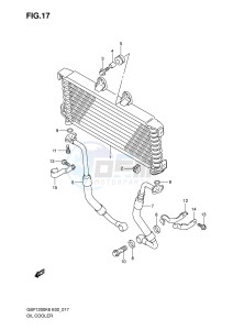 GSF1200 (E2) Bandit drawing OIL COOLER