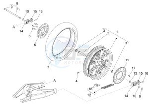 RS4 125 4T drawing Rear Wheel