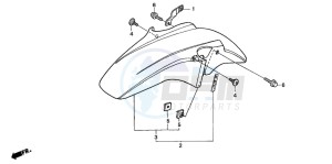 CBF500 drawing FRONT FENDER