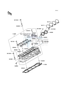 ZZR1400 ZX1400A7F FR GB XX (EU ME A(FRICA) drawing Cylinder Head