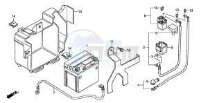 XL125V VARADERO drawing BATTERY (XL125V1/2/3/4/5/6)