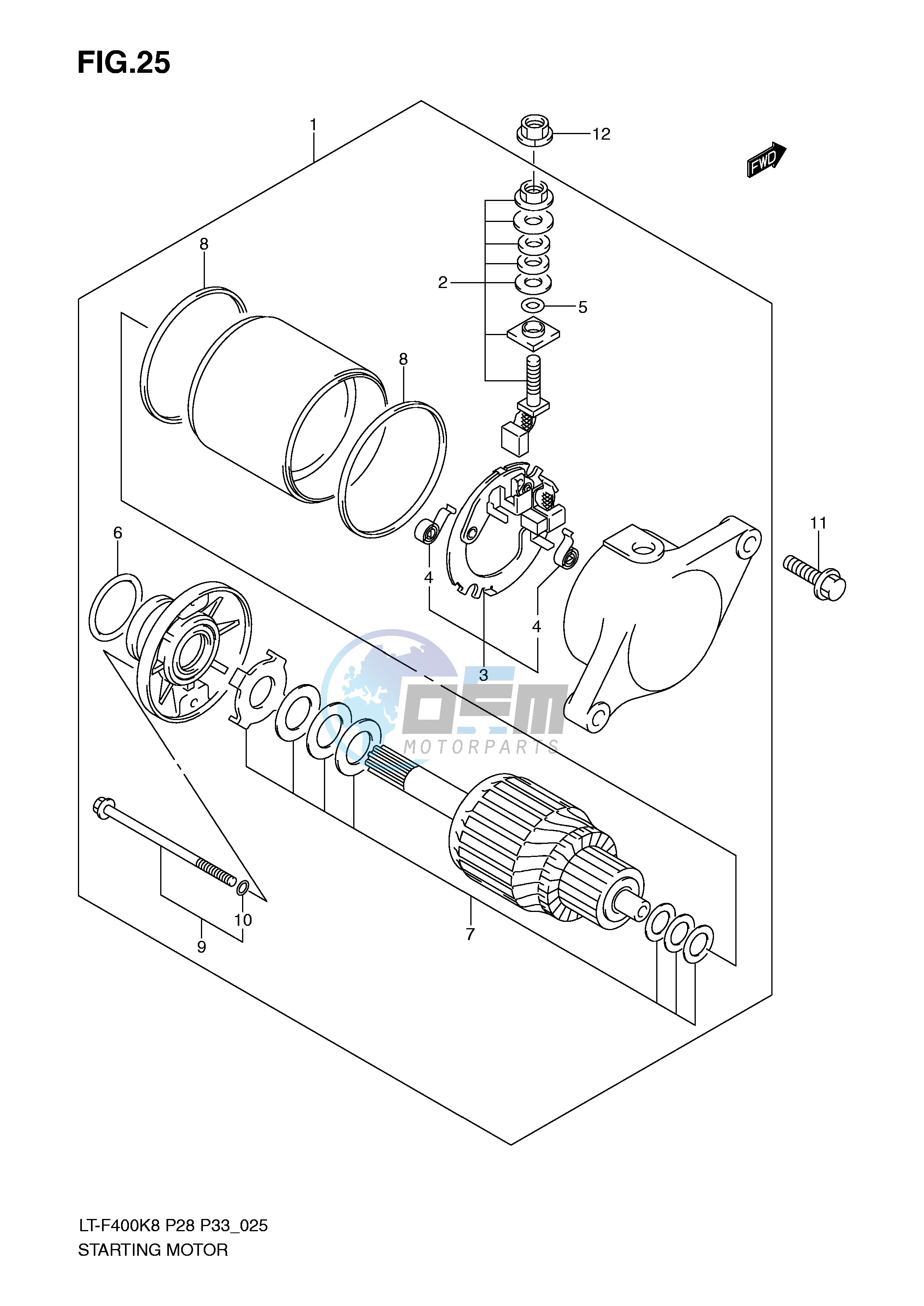 STARTING MOTOR (MODEL K8 K9)