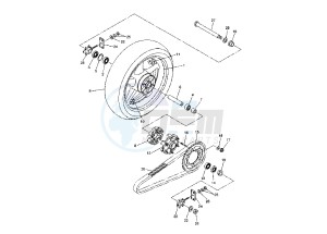 FZ6-S FAZER 600 drawing REAR WHEEL