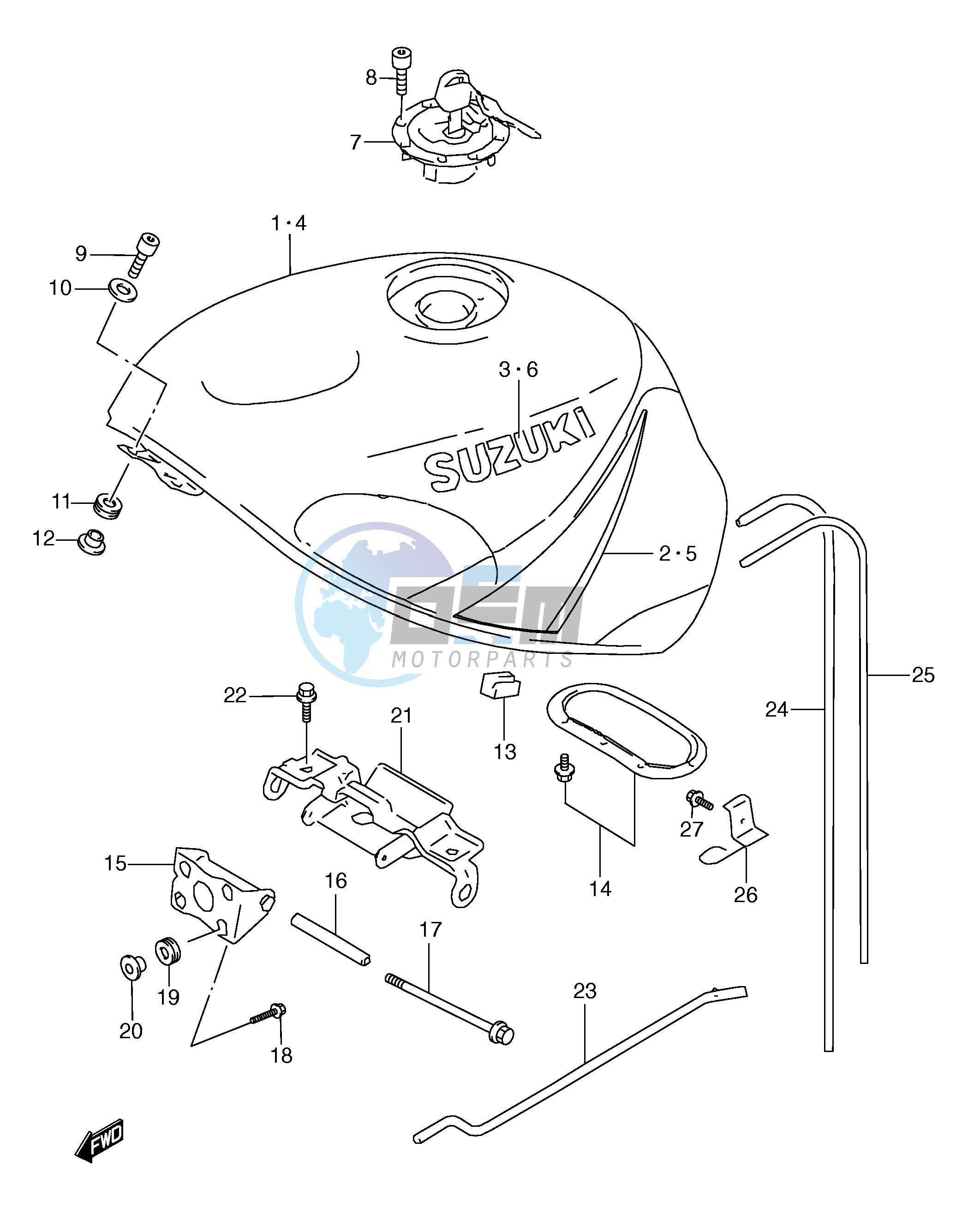 FUEL TANK (MODEL X)