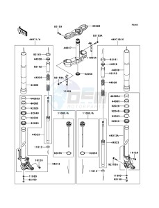 Z1000 ABS ZR1000EDFA FR XX (EU ME A(FRICA) drawing Front Fork