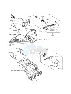 NINJA_300_ABS EX300BDF XX (EU ME A(FRICA) drawing Taillight(s)