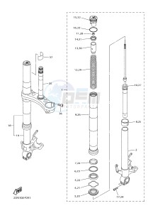 YZF-R1 998 R1 (BX41) drawing FRONT FORK