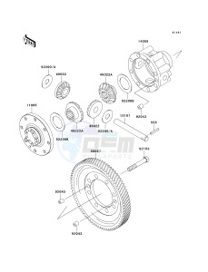 KAF 950 D [MULE 3010 DIESEL 4X4] (D8F) D8F drawing DIFFERENTIAL