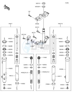 KX65 KX65AGF EU drawing Front Fork