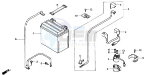 TRX350FM FOURTRAX 350 4X4 drawing BATTERY