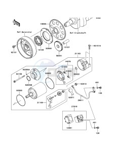 Z1000_ABS ZR1000C9F FR GB XX (EU ME A(FRICA) drawing Starter Motor