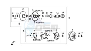 Joymax 300i ABS drawing CLUTCH