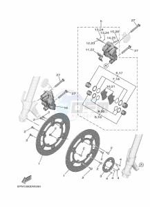 TRACER 9 GT+ MTT890D-K (BLG1) drawing FRONT BRAKE CALIPER