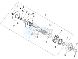 Nexus 250 SP e3 drawing Driven pulley