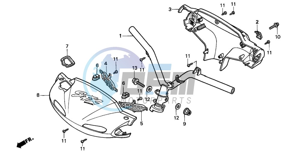 STEERING HANDLE/ HANDLE COVER (1)