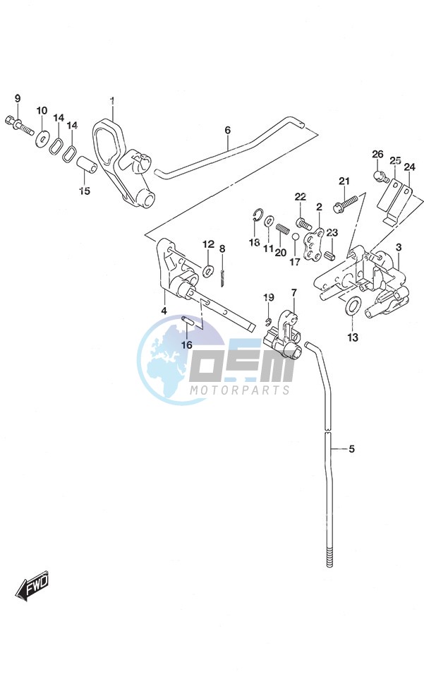 Clutch Rod Non-Remote Control