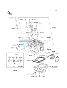 KX 250 N [KX250F](N2) N2 drawing CYLINDER HEAD