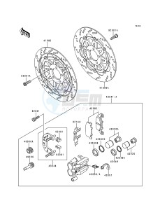 ZR 750 C [ZEPHYR 750] (C1-C3) [ZEPHYR 750] drawing FRONT CALIPER