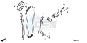 CRF150RB9 Europe Direct - (ED / T19 2ED) drawing CAM CHAIN/TENSIONER