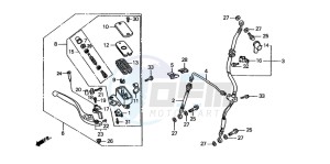 ST1100A drawing FR. BRAKE MASTER CYLINDER