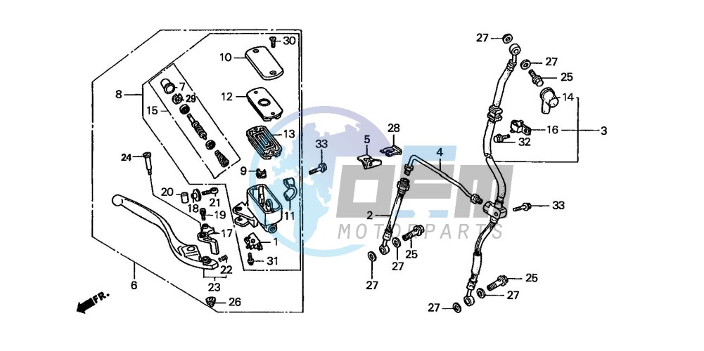 FR. BRAKE MASTER CYLINDER