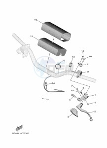 YZ65 (BR8A) drawing HANDLE SWITCH & LEVER