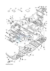 YFM700FWBD YFM70KPSJ KODIAK 700 EPS SPECIAL EDITION (B32D) drawing FRAME