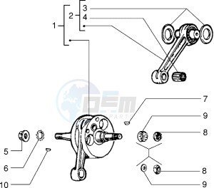 PX 125 E drawing Crankshaft  assy