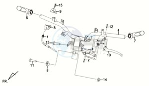 ALLO GT 45KMH 50 drawing HANDLEBAR / BRAKE LEVERS /CABLES