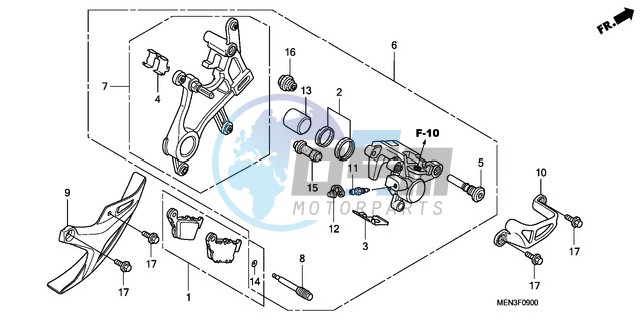 REAR BRAKE CALIPER